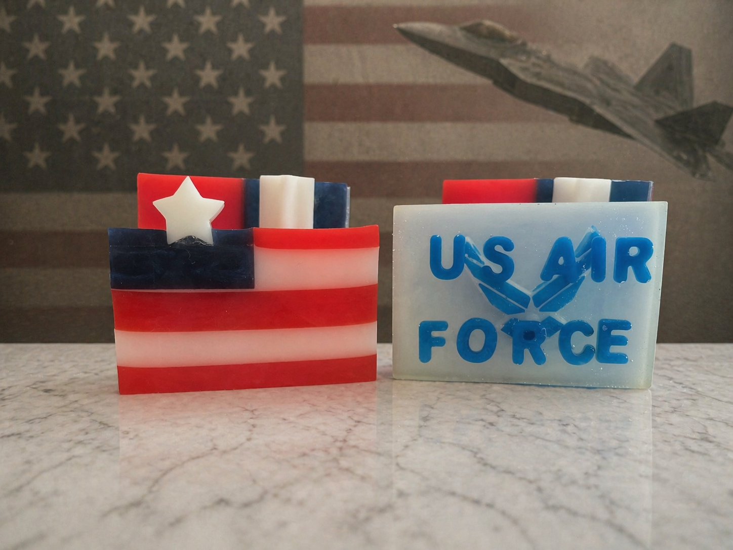 US Air Force and American Flag