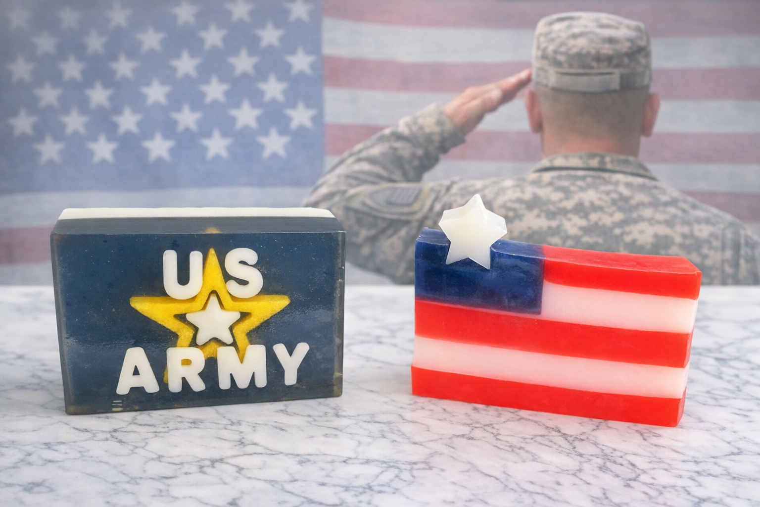 US Army and American Flag